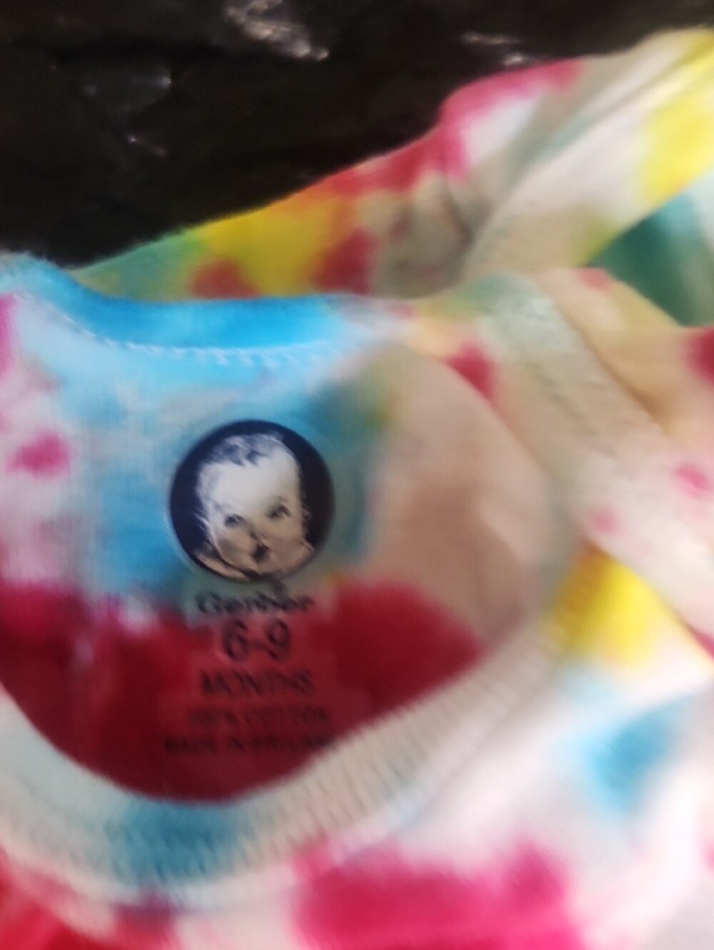 Gerber Tie-Dye Multicolor 6 Baby One-Piece Bodysuits - Picture 4 of 4